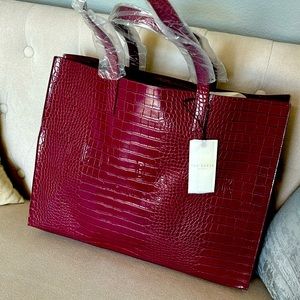 NWT Ted Baker London Mock Croc Icon Tote Bag